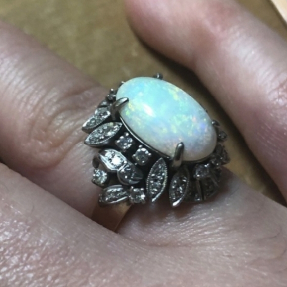 OPAL RING VINTAGE - Picture 1 of 2